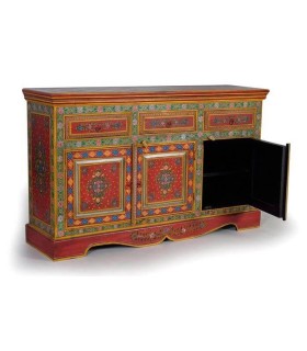 APARADOR 140 X 40 ARAPEA ARTESANAL MADERA POLICROMADA 