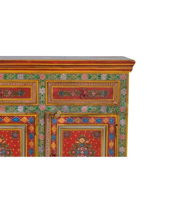 APARADOR 140 X 40 ARAPEA ARTESANAL MADERA POLICROMADA 