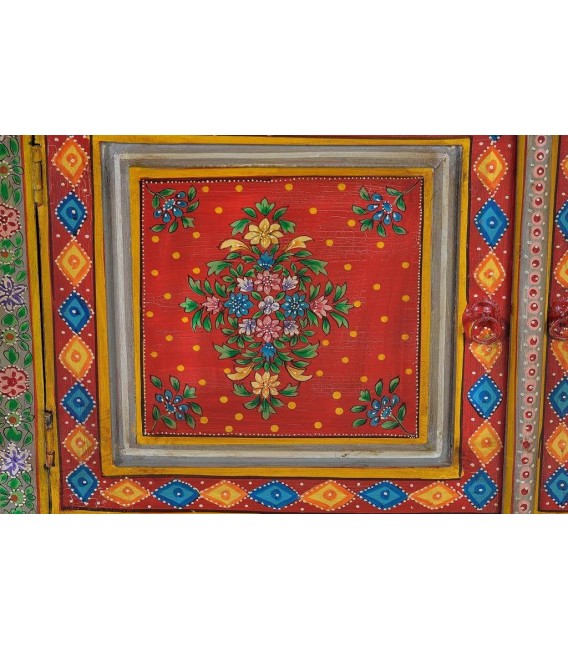 APARADOR 140 X 40 ARAPEA ARTESANAL MADERA POLICROMADA 