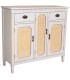 APARADOR 95 X 36 SOLEA MADERA BLANCA RATAN NATURAL