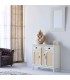 APARADOR 95 X 36 SOLEA MADERA BLANCA RATAN NATURAL