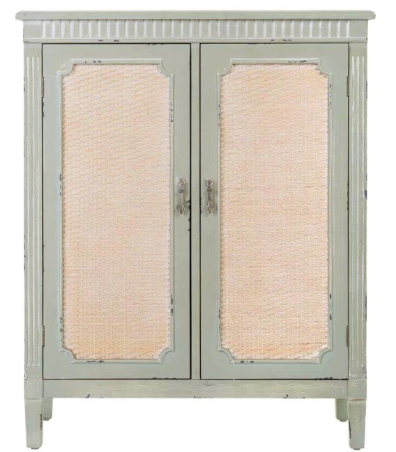 TAQUILLON 78 X 36 SOLEA MADERA BLANCA RATAN NATURAL 