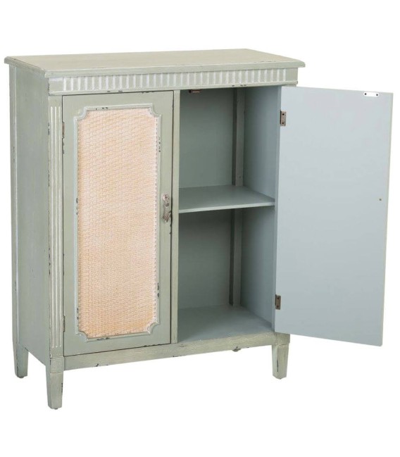 TAQUILLON 78 X 36 SOLEA MADERA BLANCA RATAN NATURAL 