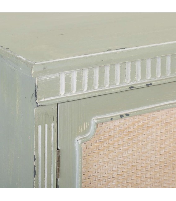 TAQUILLON 78 X 36 SOLEA MADERA BLANCA RATAN NATURAL 