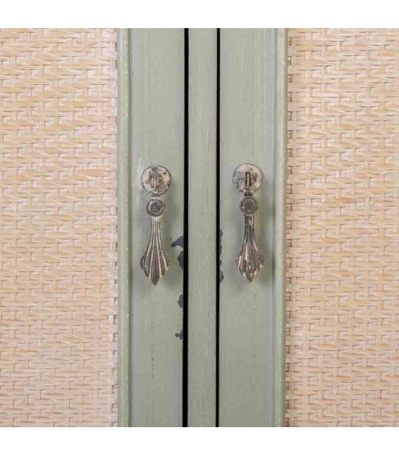 TAQUILLON 78 X 36 SOLEA MADERA BLANCA RATAN NATURAL 