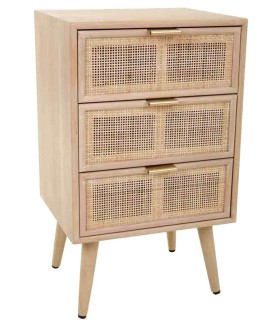 MESITA DE NOCHE 42 X 37 CALPE MADERA Y RATAN NATURAL 