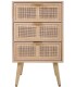 MESITA DE NOCHE 42 X 37 CALPE MADERA Y RATAN NATURAL 