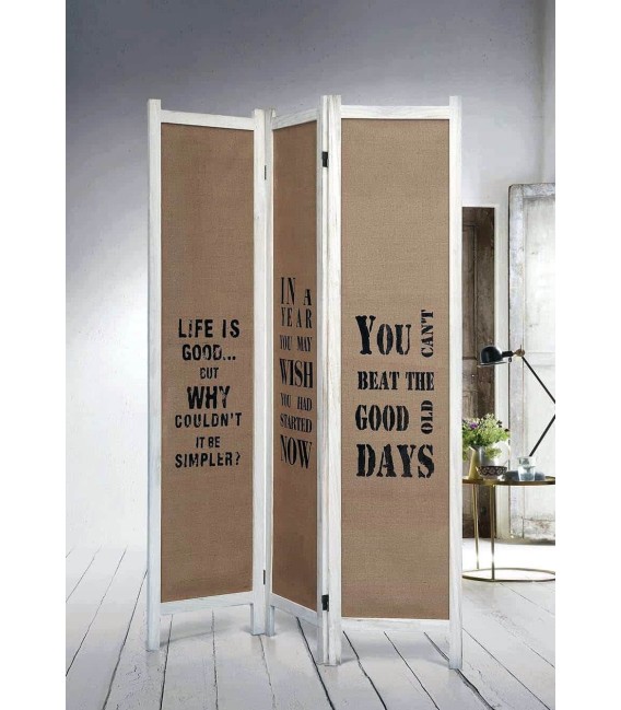 BIOMBO BEAT 120 X 170 MADERA PINO BLANCO Y ARPILLERA