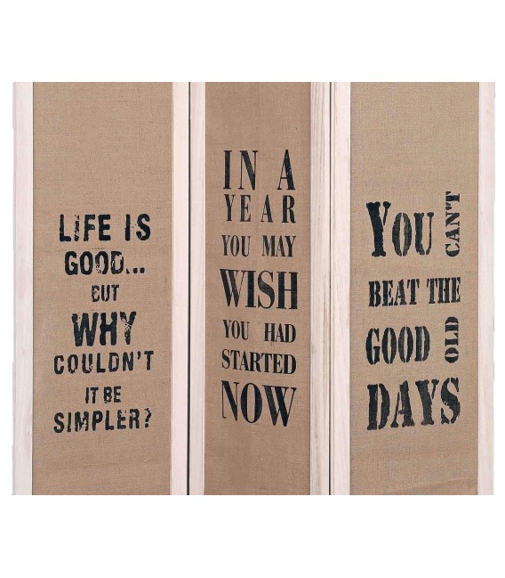 BIOMBO BEAT 120 X 170 MADERA PINO BLANCO Y ARPILLERA