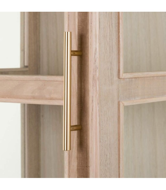 VITRINA 47 X 41 CALPE MADERA Y RATAN NATURAL 