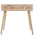 CONSOLA 80 X 42 CALPE MADERA Y RATAN NATURAL 