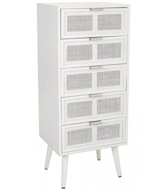 SINFONIER 42 X 37 X 101 DENIA MADERA Y RATAN BLANCA