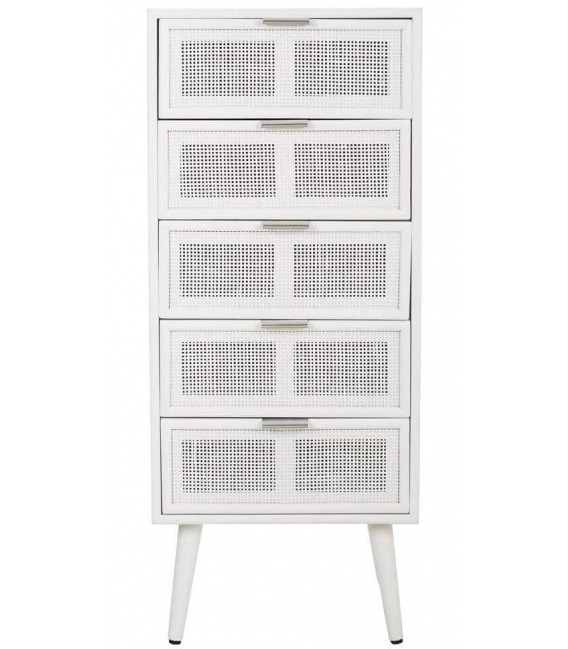 SINFONIER 42 X 37 X 101 DENIA MADERA Y RATAN BLANCA