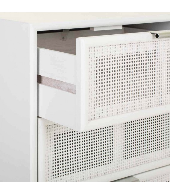 SINFONIER 42 X 37 X 101 DENIA MADERA Y RATAN BLANCA