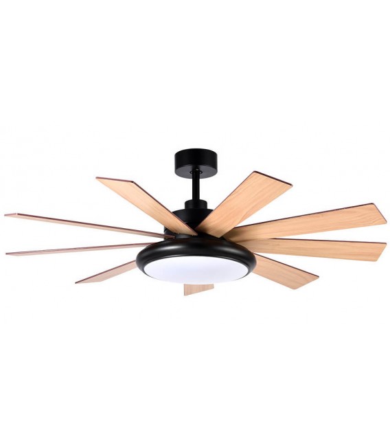 VENTILADOR DC PIREO MADERA ROBLE HAYA Y METAL NEGROVENTILADOR DC PIREO MADERA ROBLE HAYA Y METAL NEGRO