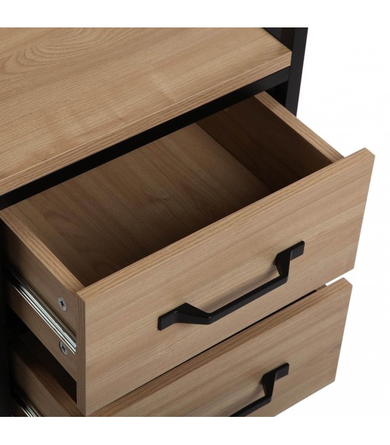 LIBRERIA 40 X 40 X 180  JARCHA METAL NEGRO MDF ROBLE