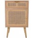 MESITA DE NOCHE 42 X 37 CALPE MADERA Y RATAN NATURAL