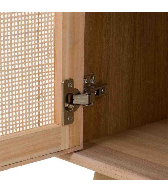 MESITA DE NOCHE 42 X 37 CALPE MADERA Y RATAN NATURAL