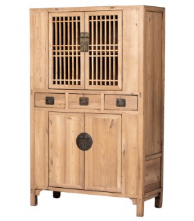 ARMARIO 117 X 49 X 188 LULA ARTESANAL MADERA NATURAL