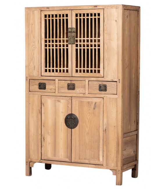 ARMARIO 117 X 49 X 188 LULA ARTESANAL MADERA NATURAL