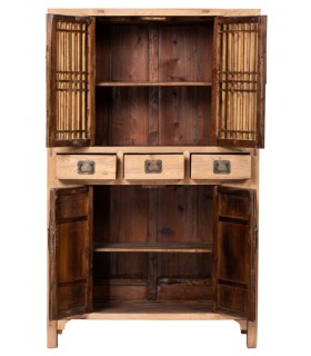 ARMARIO 117 X 49 X 188 LULA ARTESANAL MADERA NATURAL