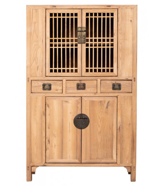 ARMARIO 117 X 49 X 188 LULA ARTESANAL MADERA NATURAL