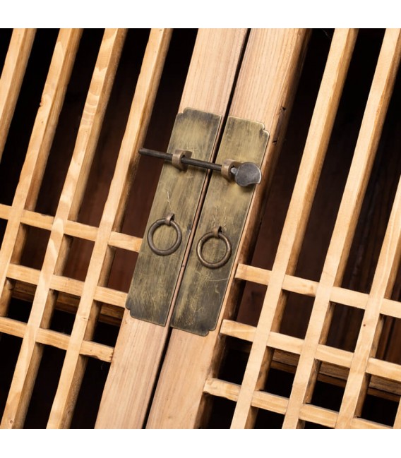 ARMARIO 117 X 49 X 188 LULA ARTESANAL MADERA NATURAL