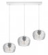 LAMPARA DE TECHO 65 X 13 SETELA METAL BLANCO CRISTAL TALLADO