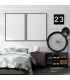 MESITA DE NOCHE 50 X 30 TICO METAL GRIS Y ORO