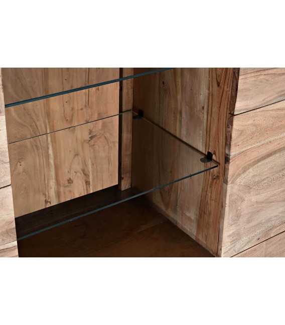 ARMARIO 145 X 40 MIAMI ACACIA NATURAL CRISTAL