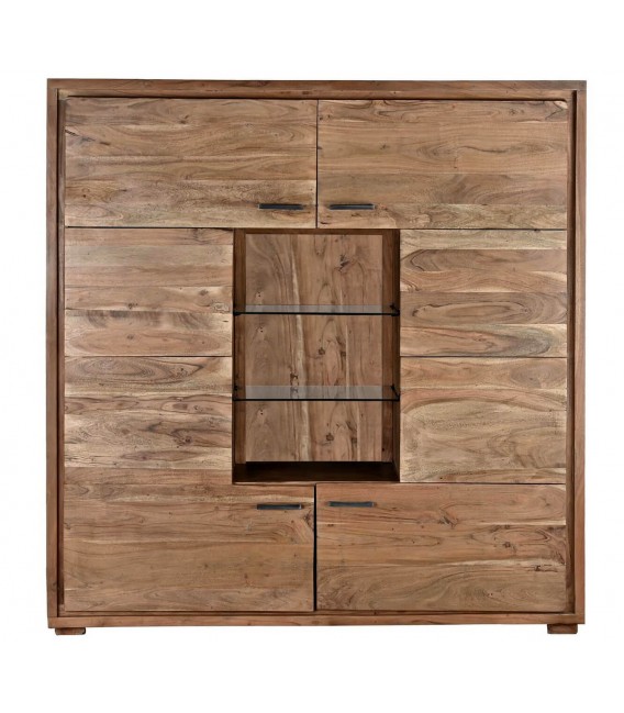 ARMARIO 145 X 40 MIAMI ACACIA NATURAL CRISTAL