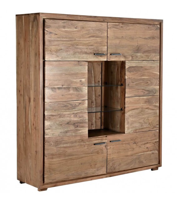 ARMARIO 145 X 40 MIAMI ACACIA NATURAL CRISTAL