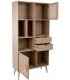 LIBRERIA 90 X 37 CALPE MADERA Y RATAN NATURAL