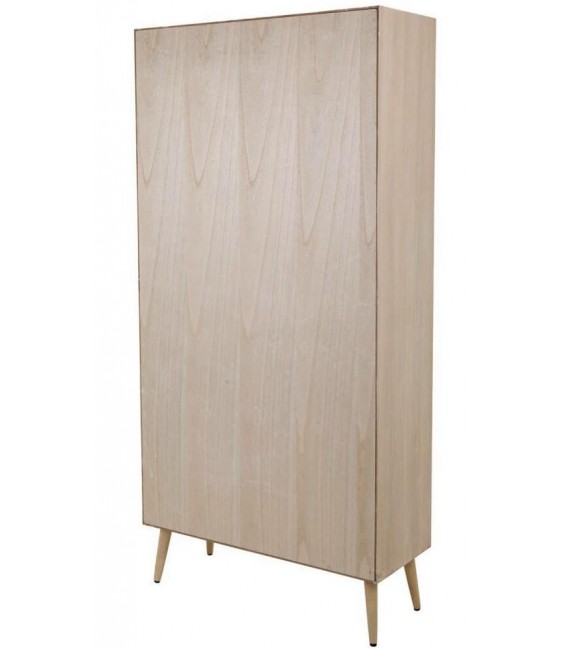 LIBRERIA 90 X 37 CALPE MADERA Y RATAN NATURAL