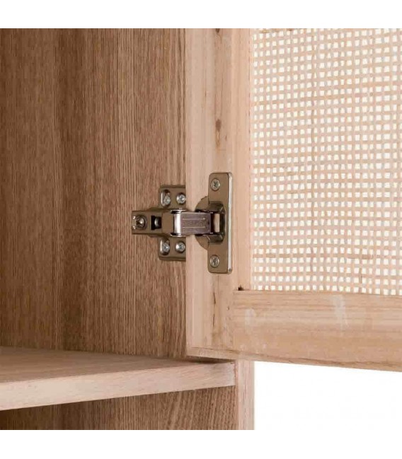 LIBRERIA 90 X 37 CALPE MADERA Y RATAN NATURAL