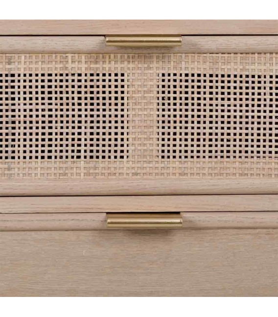 LIBRERIA 90 X 37 CALPE MADERA Y RATAN NATURAL