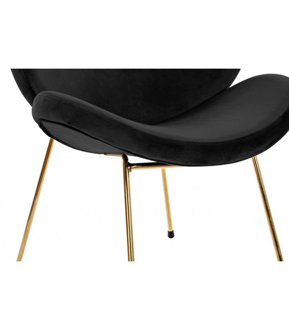 SILLA COMEDOR 63 X 57 X 73 BEST METAL ORO TERCIOPELO BEIGE