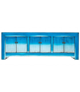 APARADOR 240 X 40 MEDITERRANEO ARTESANAL MADERA LACADA AZUL