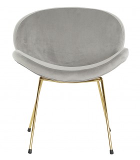 SILLA 63 X 57 X 73 BEST METAL ORO TERCIOPELO GRIS