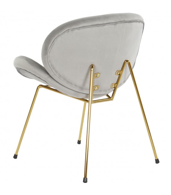 SILLA 63 X 57 X 73 BEST METAL ORO TERCIOPELO GRIS