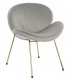 SILLA 63 X 57 X 73 BEST METAL ORO TERCIOPELO GRIS