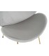SILLA 63 X 57 X 73 BEST METAL ORO TERCIOPELO GRIS