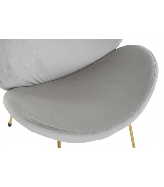 SILLA 63 X 57 X 73 BEST METAL ORO TERCIOPELO GRIS