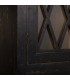 Vitrina colonial de madera maciza negra con puertas acristaladas. 5