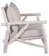 SOFA 130 X 87 TARTI MADERA TECA BLANCA TELA BLANCA