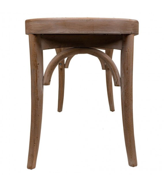 BANCO PIE DE CAMA 110 x 37 TONETT MADERA Y RATAN NATURAL