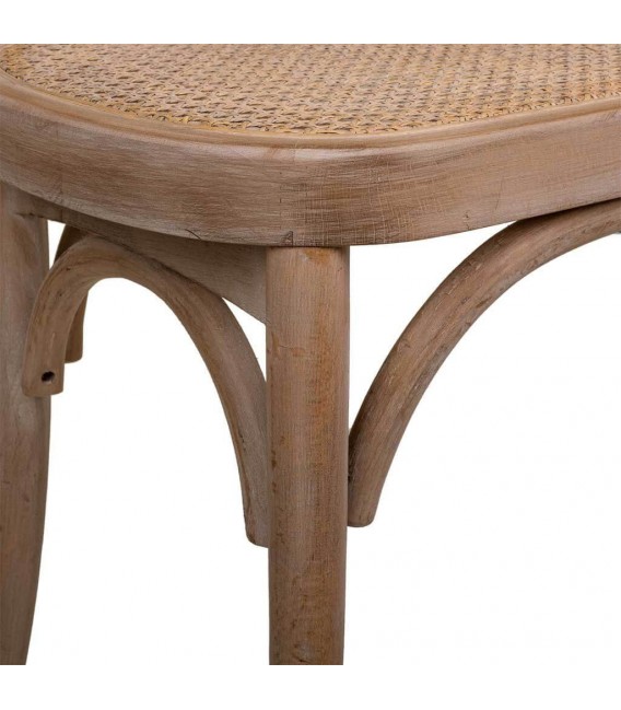 BANCO PIE DE CAMA 110 x 37 TONETT MADERA Y RATAN NATURAL