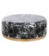 MESA DE CENTRO 120 X 120 MIÑO HIERRO SIMIL MARMOL NEGRO