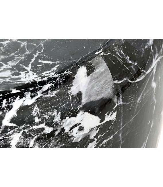 MESA DE CENTRO 120 X 120 MIÑO HIERRO SIMIL MARMOL NEGRO