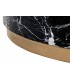 MESA DE CENTRO 120 X 120 MIÑO HIERRO SIMIL MARMOL NEGRO